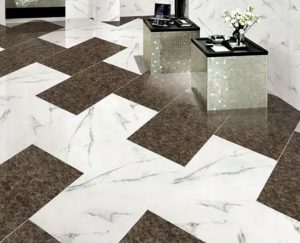 Carara glazed polished porcelain tile