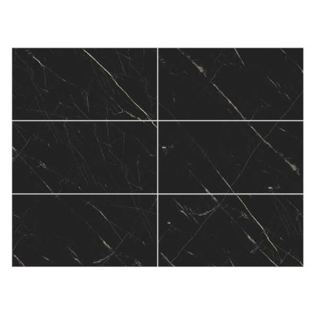 Black Marble Stone Look Porcelain Tile Supplier