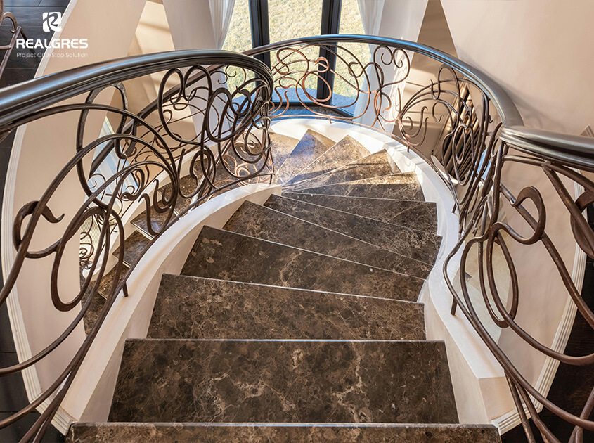 marble stair treads and landings