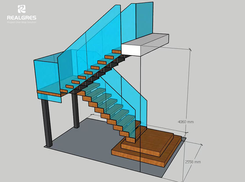 Customization Services for Exquisite Staircase by Realgres 