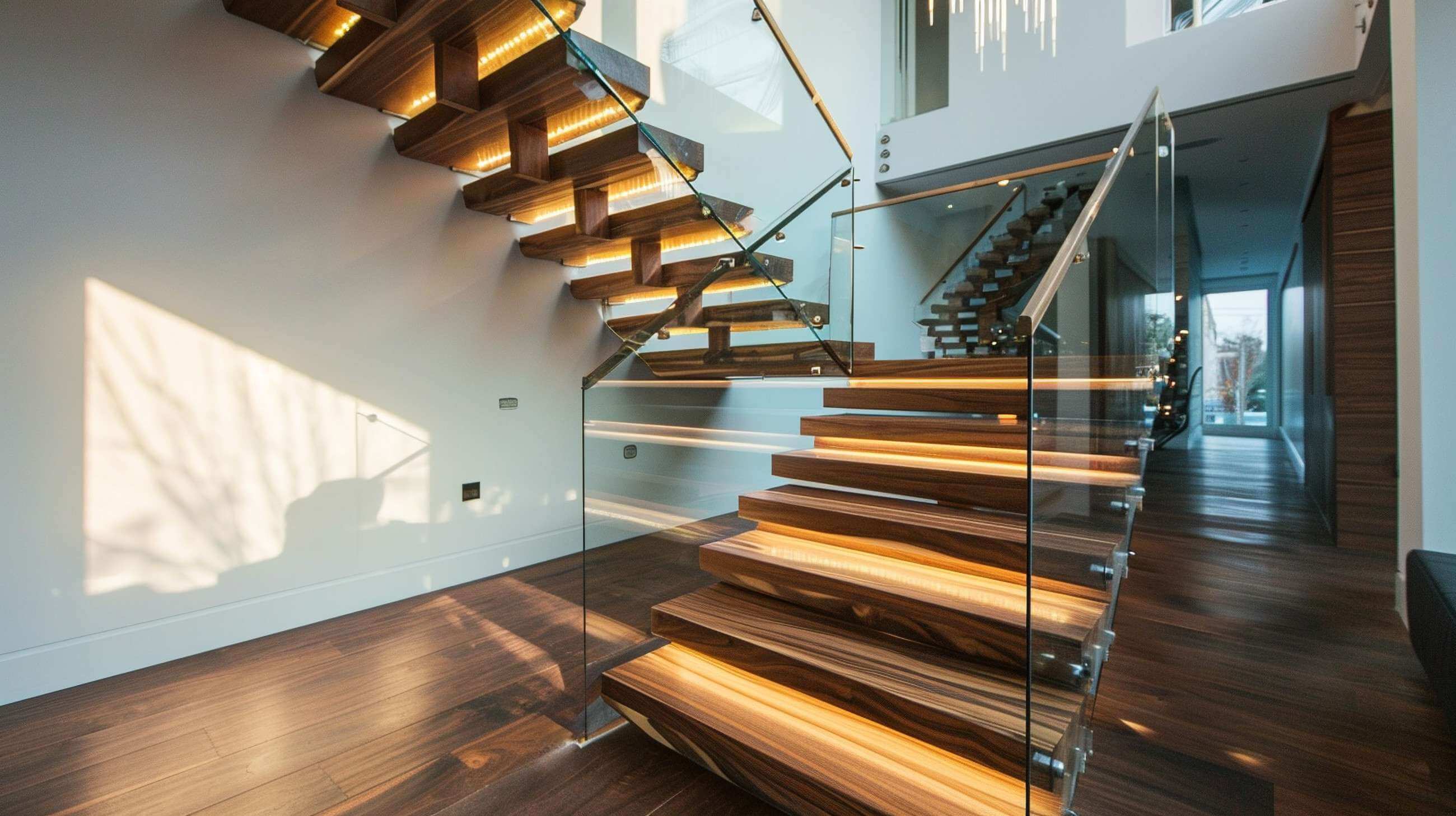 Exquisite Glass Handrail Stairs